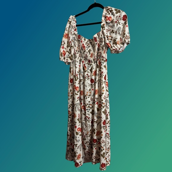 Cider Off-Shoulder Fruit & Floral Midi Dress โ Size 4X-NWOT - Picture 4 of 6